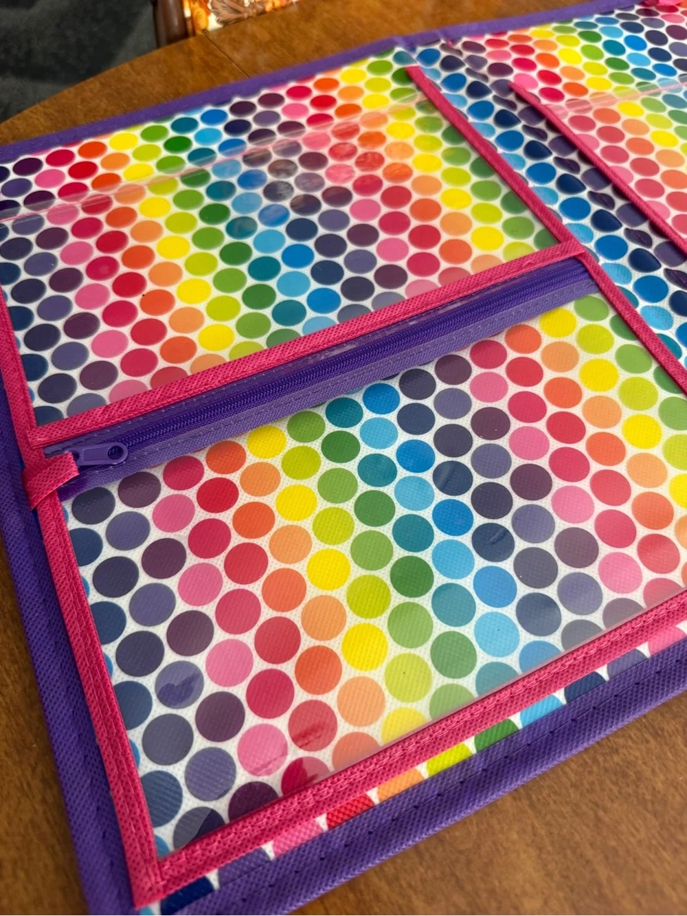 Lisa Frank-Tikanni Themed- Carrying Trifold Portfolio Binder